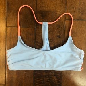 Target Blue & Coral Bikini Top